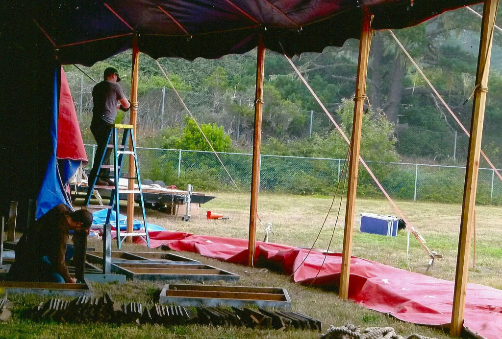 tent poles Flynn Creek Circus